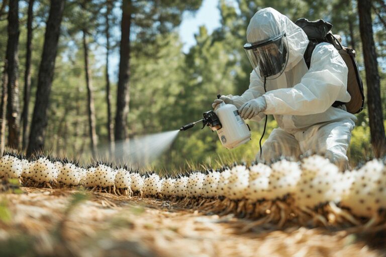 Éliminer les chenilles processionnaires au sol : guide complet