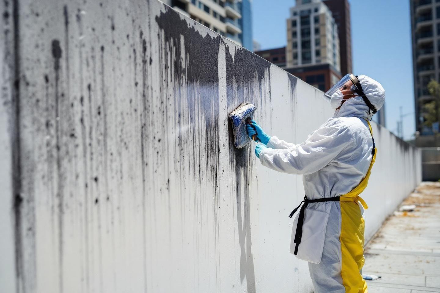 Comment enlever les traces noires sur un enduit de façade ?