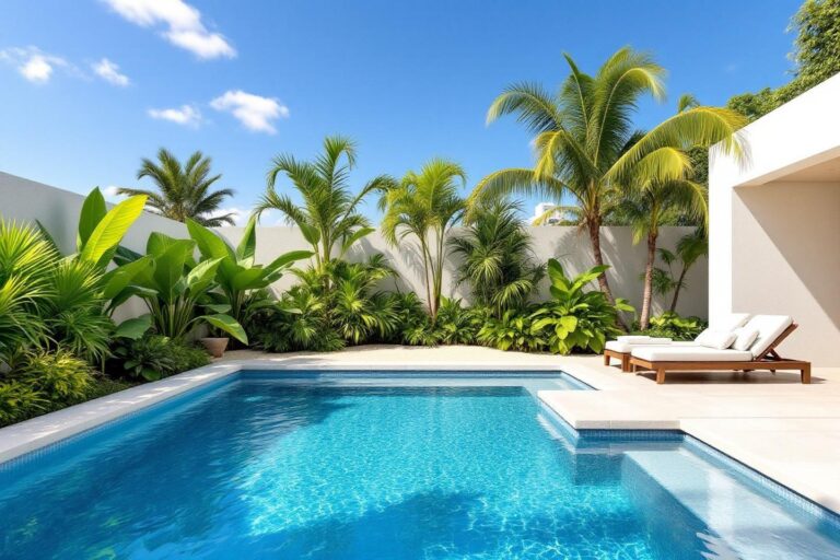 Escalier banquette et plage immergée pour piscine : guide complet