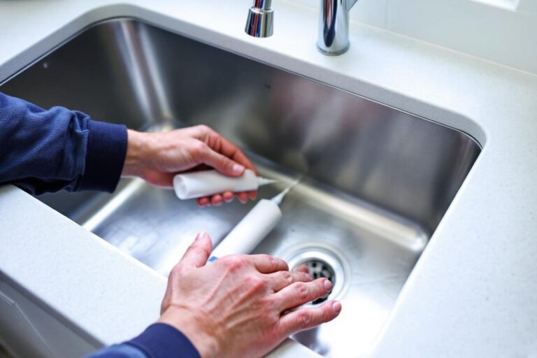 Installer un évier sur plan de travail avec joint silicone