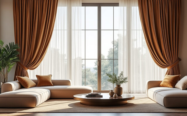 apportez une touche d'élégance à votre intérieur avec notre sélection de tentures raffinées et de rideaux stylés pour sublimer votre décoration.